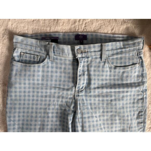 NYDJ Ariel Crop Gingham Jean Capri Size 12 - Picture 3 of 7